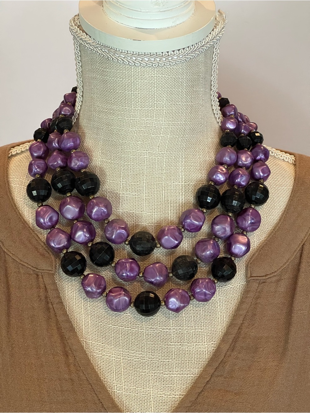 Vintage Beaded Multi Strand Necklace